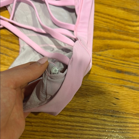 Lululemon free to be serene pearl Pink Strappy Sports Bra - Picture 4 of 4